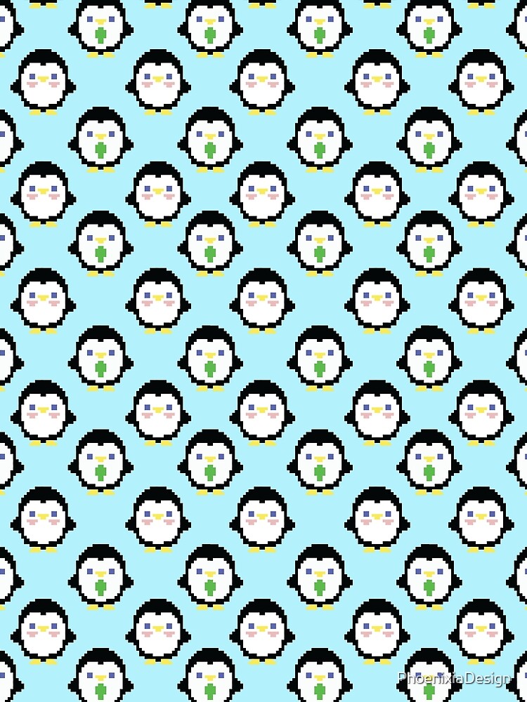Pixel Penguins (Blue) by PhoenixiaDesign