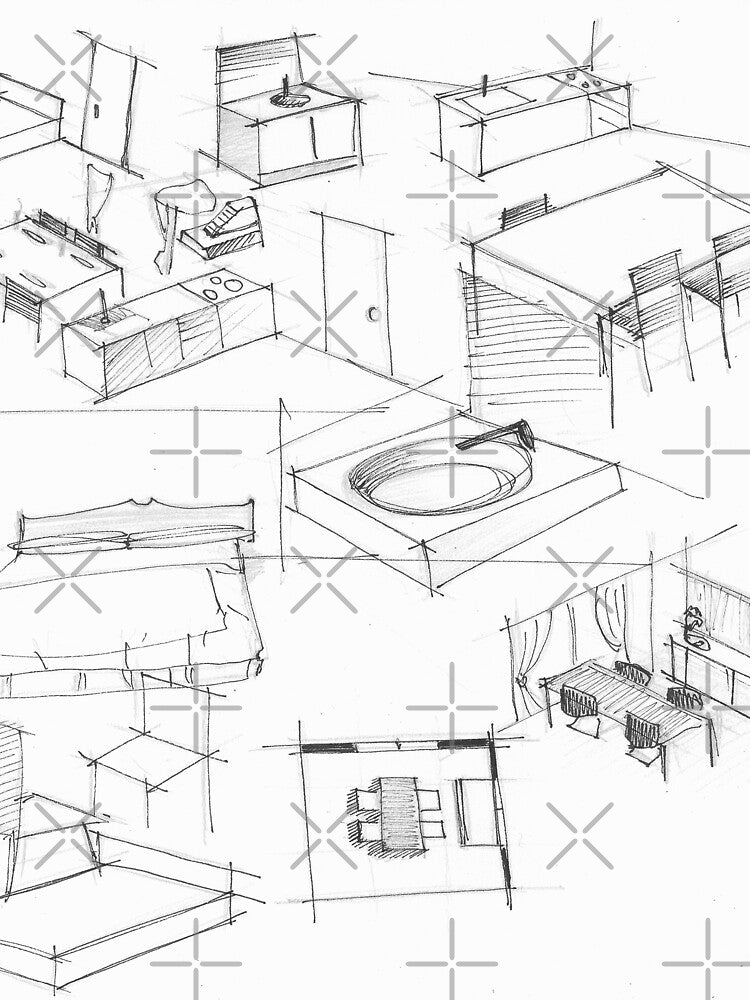 white furniture sketches by jorgelebeau T-Shirts, Hoodie, Sweatshirt | BlankRebels.com (Image 2)
