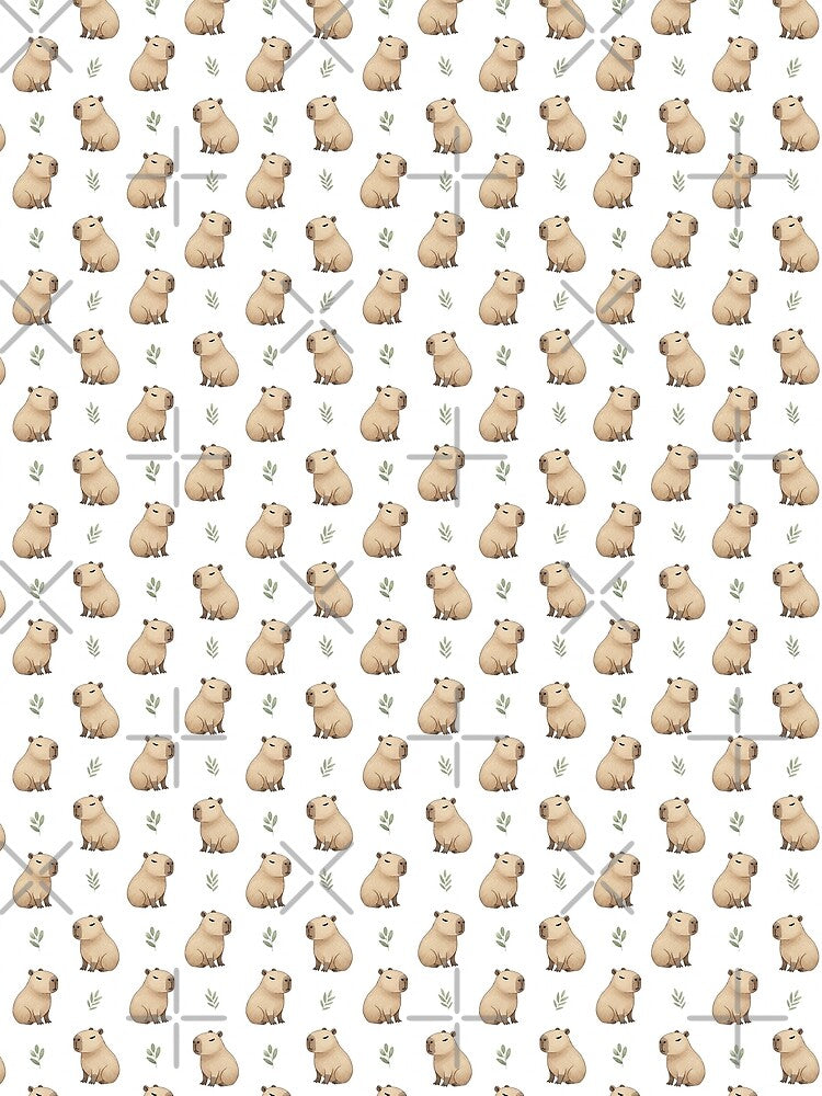 Cute Leaf Capybara Pattern by MythicPrompts T-Shirts, Hoodie, Sweatshirt | BlankRebels.com (Image 2)