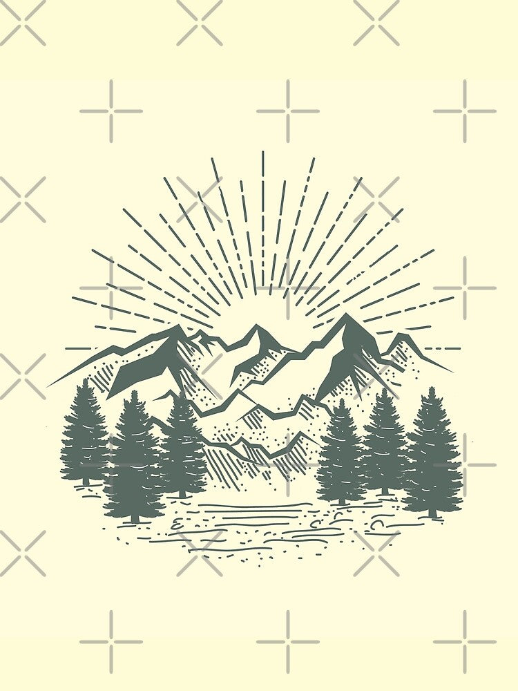Mountain Forest Illustration by Peekonet T-Shirts, Hoodie, Sweatshirt | BlankRebels.com (Image 2)