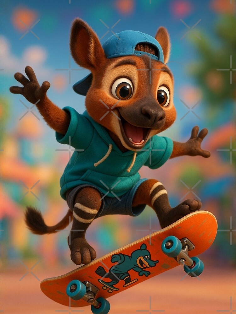Skater Okapi by Sillytoe T-Shirts, Hoodie, Sweatshirt | BlankRebels.com (Image 2)