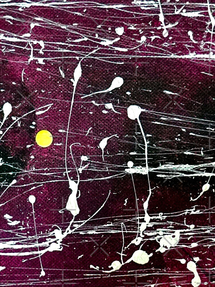 MIXED MEDIA - PAINTING - ABSTRACT - YELLOW - PURPLE- HANDMADE - DECORATION by Tropical Blood T-Shirts, Hoodie,... (Image 2)