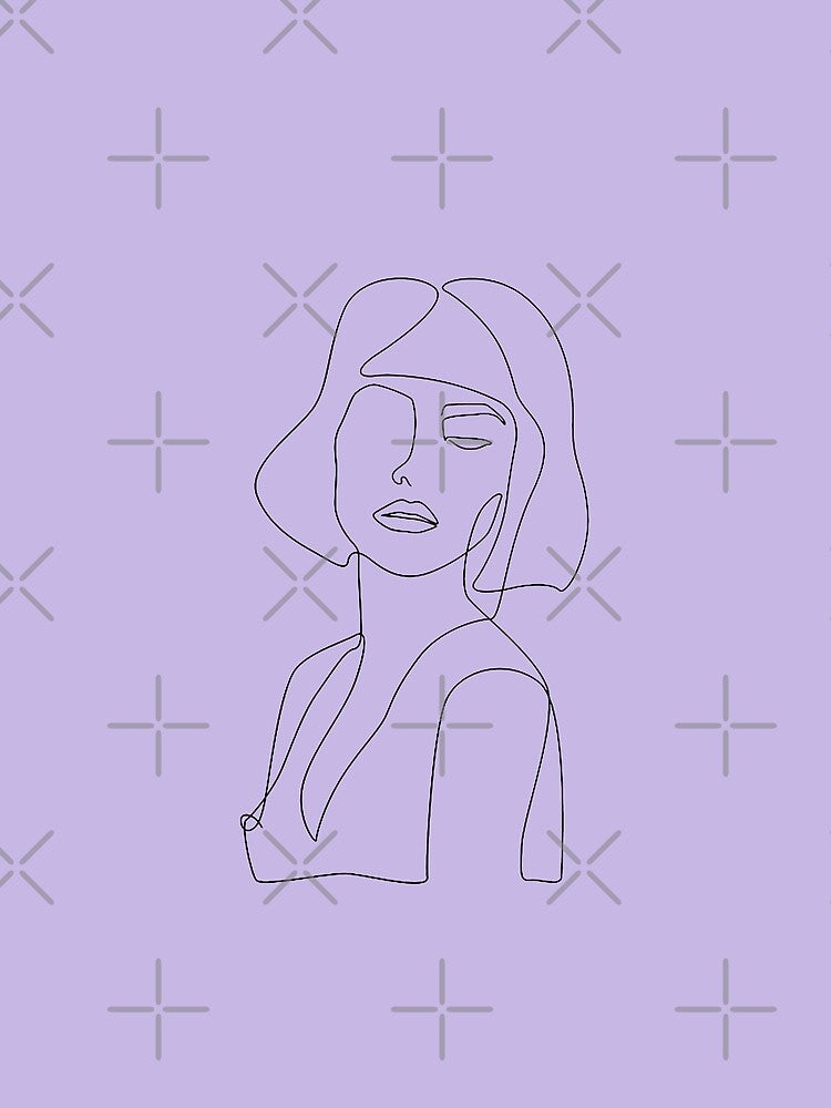 Fashion Girl Sketch Single Lined Woman Minimalist Art by blackspiderkid T-Shirts, Hoodie, Sweatshirt (Image 2)