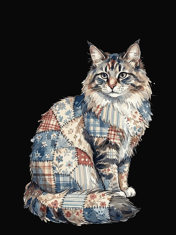Cute Norwegian Forest Cat Patchwork by bapupa T-Shirts, Hoodie, Sweatshirt | BlankRebels.com (Image 2)