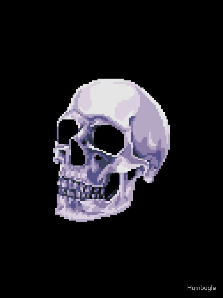 Pixel Art Skull by Humbugle T-Shirts, Hoodie, Sweatshirt | BlankRebels.com (Image 2)
