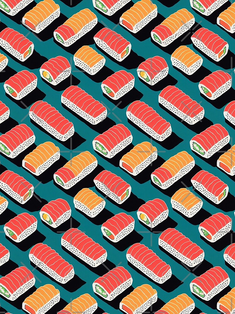 Sushi Rolls Pattern by Fragpop T-Shirts, Hoodie, Sweatshirt | BlankRebels.com (Image 2)