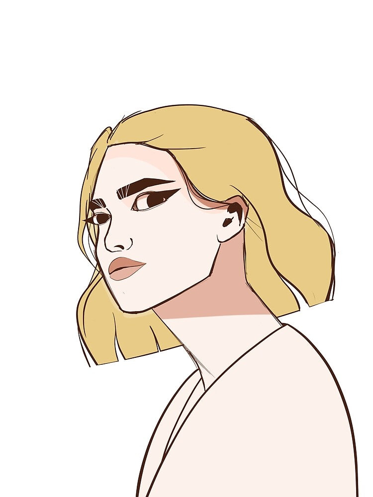 A portrait of mysterious girl in sketchy style by ArtKoh T-Shirts, Hoodie, Sweatshirt | BlankRebels.com (Image 2)