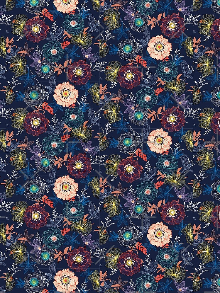 Neon Floral Pattern by FamArts T-Shirts, Hoodie, Sweatshirt | BlankRebels.com (Image 2)