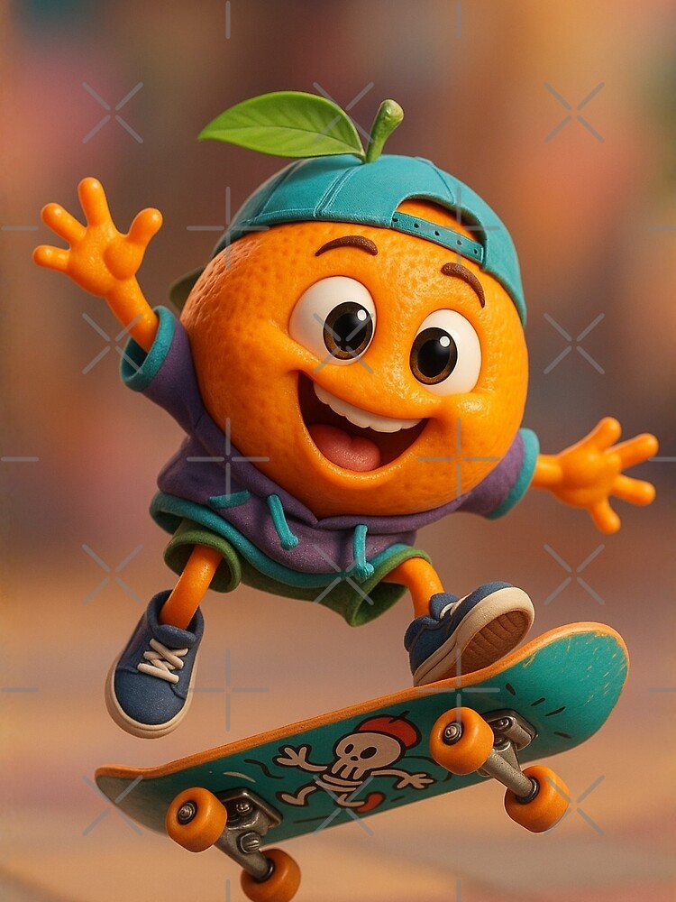 Skater Mandarin by Sillytoe T-Shirts, Hoodie, Sweatshirt | BlankRebels.com (Image 2)