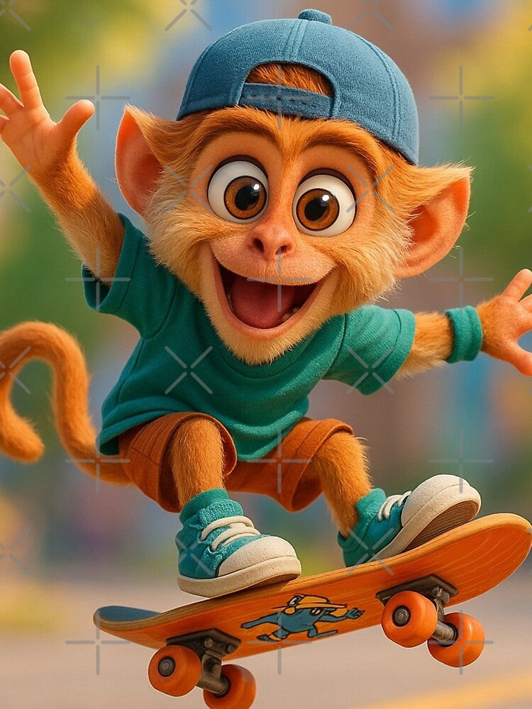Skater Patas Monkey by Sillytoe T-Shirts, Hoodie, Sweatshirt | BlankRebels.com (Image 2)
