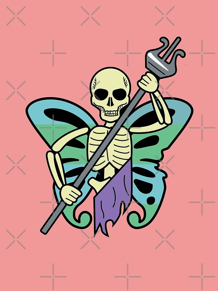 fairy skeleton with a trident by Blazing-Art T-Shirts, Hoodie, Sweatshirt | BlankRebels.com (Image 2)