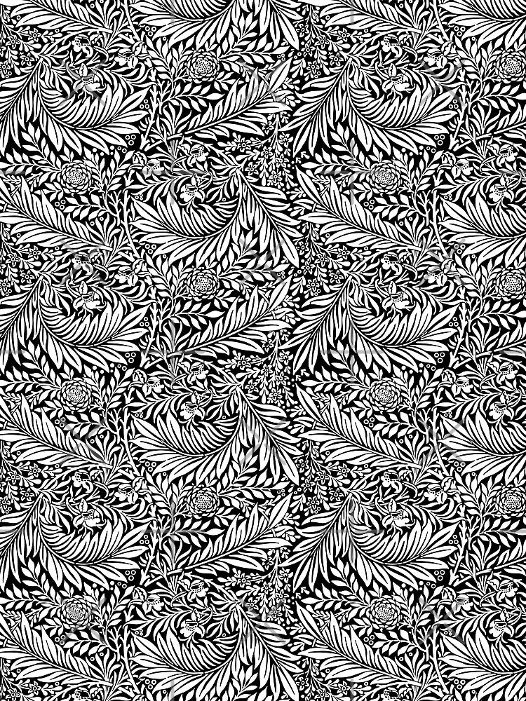 Black and White Swirly Floral Pattern by NawalMagdy T-Shirts, Hoodie, Sweatshirt | BlankRebels.com (Image 2)