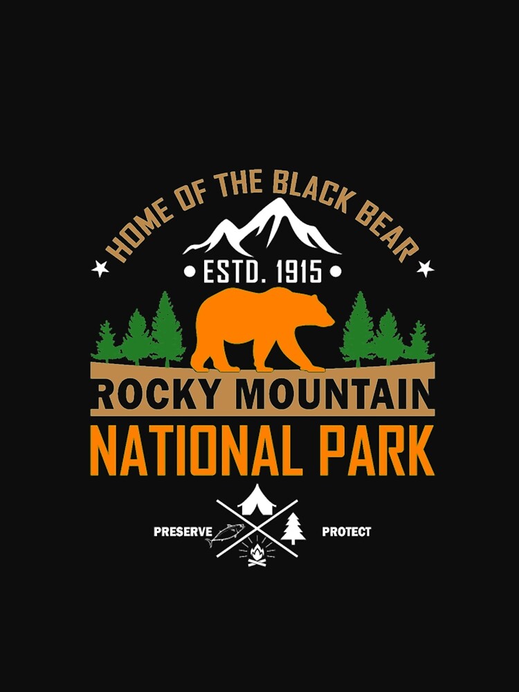 Rocky Mountain National Park Black Bear Tshirt by Clavitaps Hoodie, Sweatshirt | BlankRebels.com (Image 2)