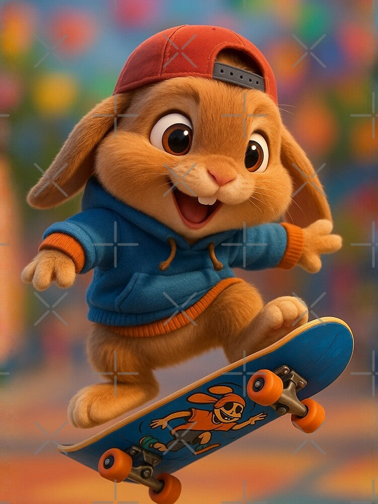 Skater Mini Lop Rabbit by Sillytoe T-Shirts, Hoodie, Sweatshirt | BlankRebels.com (Image 2)