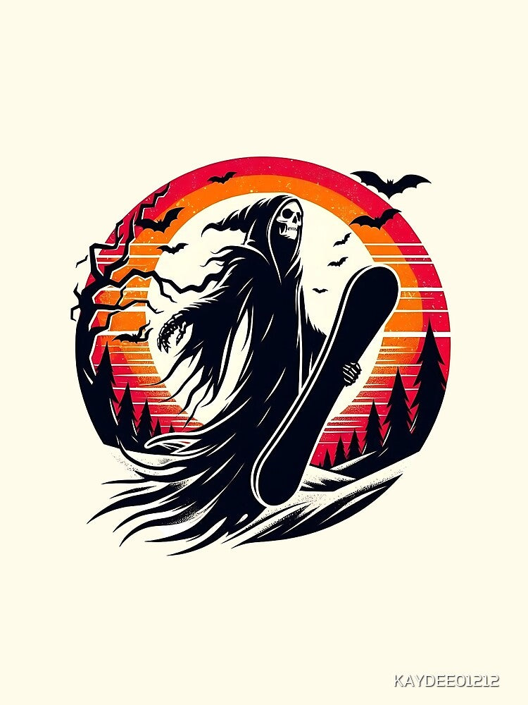 Ghost Skeleton  Skateboard Halloween Costume Funny Skateboarding T-Shirt by KAYDEE01212 ✨ Hoodie, Sweatshirt (Image 2)