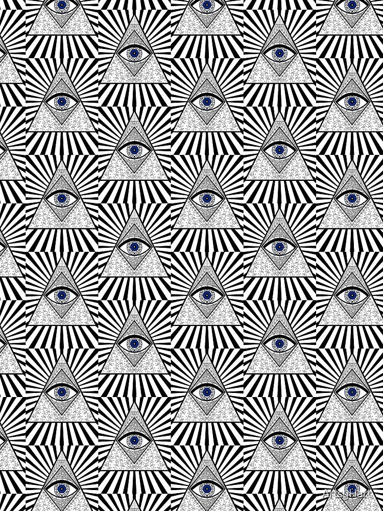 Evil Eye. Good luck charm. Good energy. Jinx. Evil Eye Triangle. by ArtsyHart T-Shirts, Hoodie, Sweatshirt (Image 2)