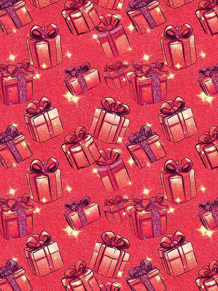 Red Christmas Presents Pattern | Christmas Gifts | Matching Family Winter Outfit by PinkGoddessLove T-Shirts,... (Image 2)