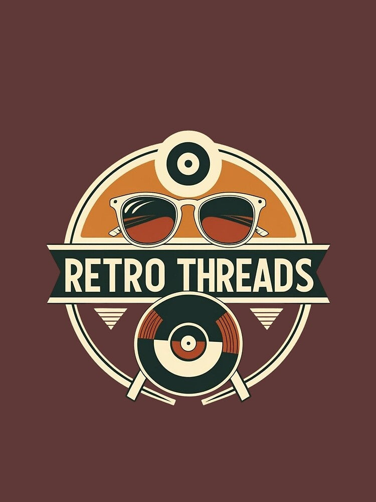 Retro Threads - Vintage Vinyl Record Retro Style Design. by LunaPrintCo T-Shirts, Hoodie, Sweatshirt (Image 2)