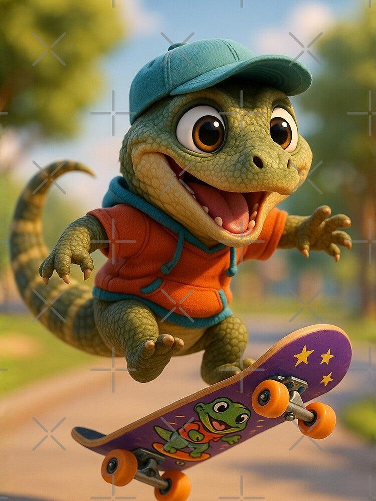 Skater Monitor Lizard by Sillytoe T-Shirts, Hoodie, Sweatshirt | BlankRebels.com (Image 2)