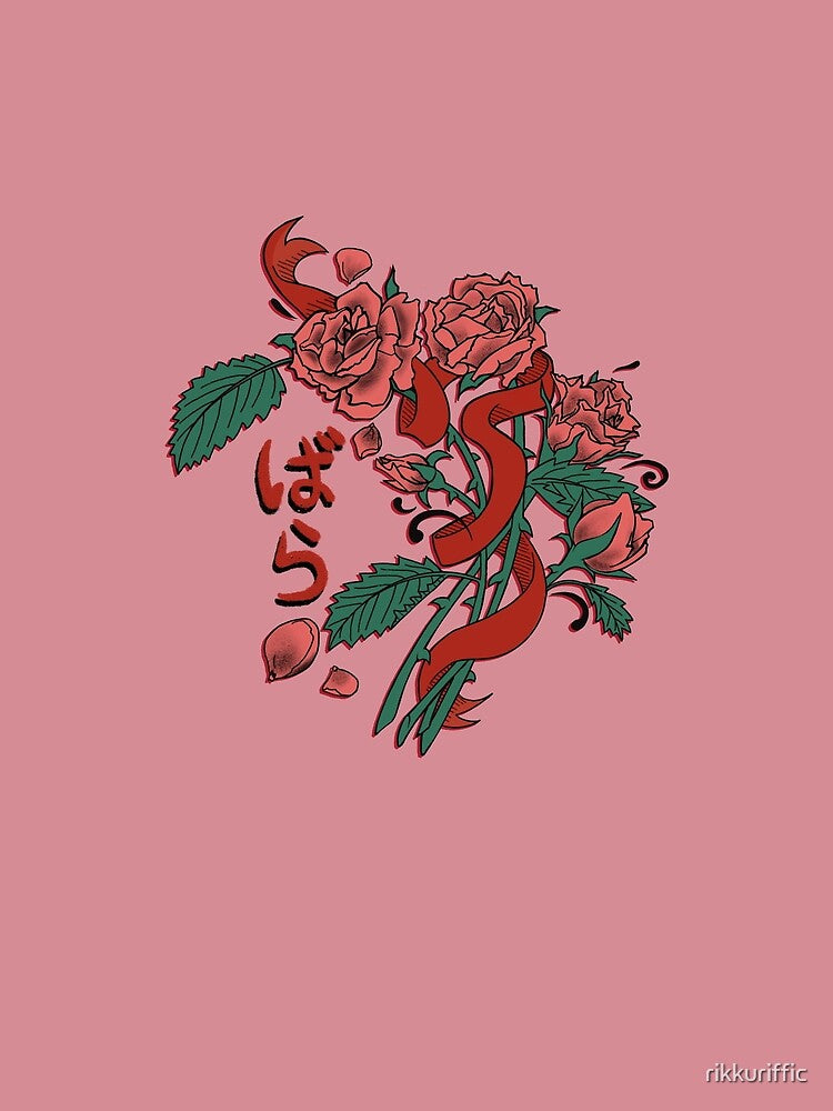 Tattoo Style Roses - peach by rikkuriffic T-Shirts, Hoodie, Sweatshirt | BlankRebels.com (Image 2)