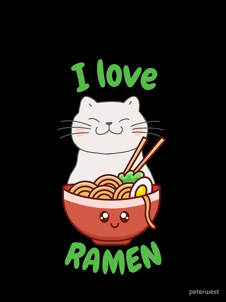 Cat eating ramen by peterwest T-Shirts, Hoodie, Sweatshirt | BlankRebels.com (Image 2)