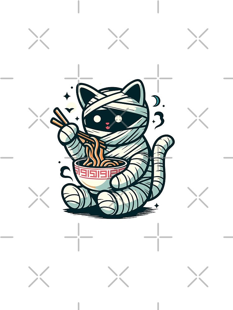 Mummy Cat Eat Ramen by Designowner T-Shirts, Hoodie, Sweatshirt | BlankRebels.com (Image 2)