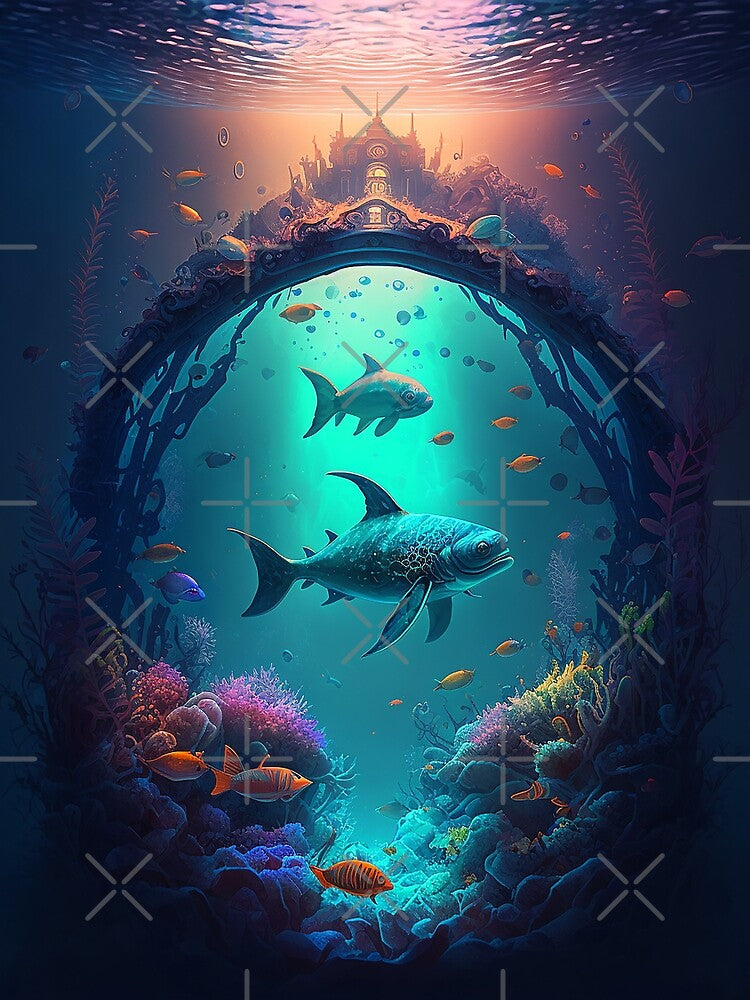 Fantasy Underwater Landscape by elnixart T-Shirts, Hoodie, Sweatshirt | BlankRebels.com (Image 2)