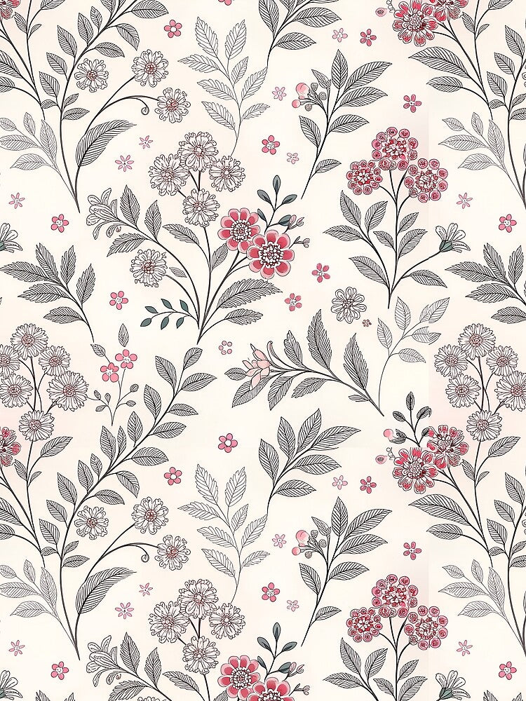 Floral Seamless Pattern Journal Birthday Gift for Women & Students, Floral Seamless Pattern Phone Case... (Image 2)