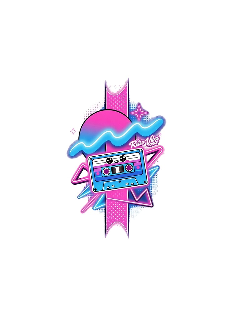 Retro 90s Cassette Tape – Retro Vibes Only Aesthetic Tee by EcoArtTees Hoodie, Sweatshirt | BlankRebels.com (Image 2)