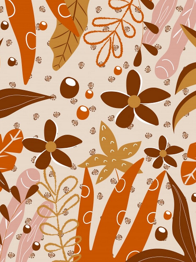 Abstract Floral in Earth Tones by pugmom4 T-Shirts, Hoodie, Sweatshirt | BlankRebels.com (Image 2)