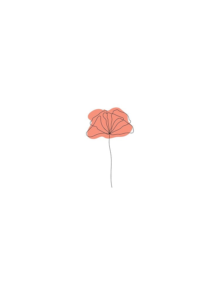 Minimal Red Flower Line Art by shrijandangol T-Shirts, Hoodie, Sweatshirt | BlankRebels.com (Image 2)