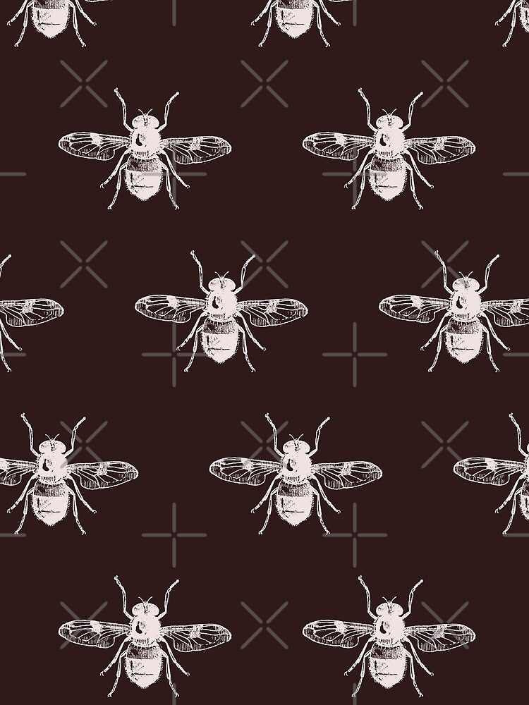 vintage bee dark academia pattern in brown and cream by neopop T-Shirts, Hoodie, Sweatshirt | BlankRebels.com (Image 2)