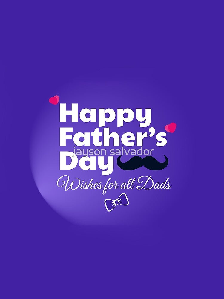 Happy Fathers Day Greeting Title on Violet Background by jayson salvador T-Shirts, Hoodie, Sweatshirt (Image 2)