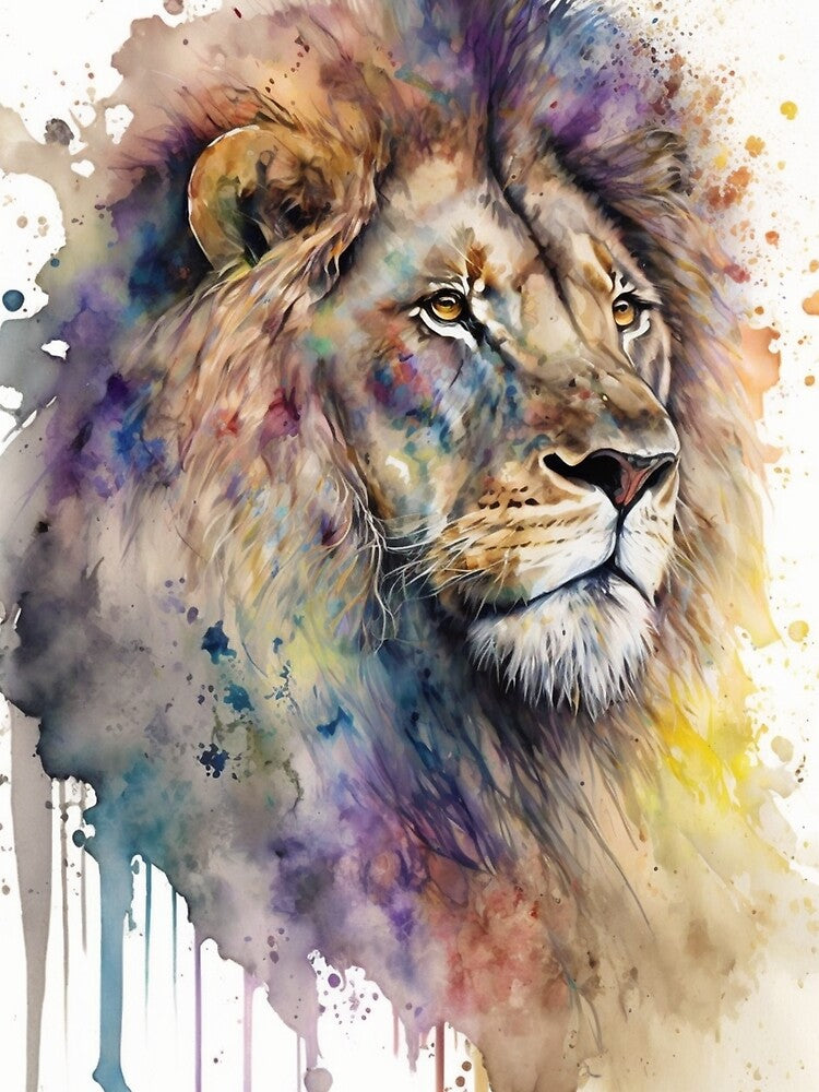 Watercolors animals - The lion by AB9-Designs T-Shirts, Hoodie, Sweatshirt | BlankRebels.com (Image 2)