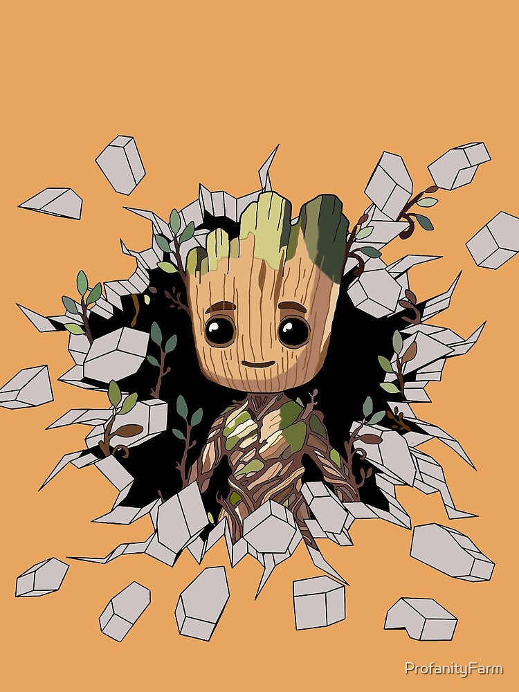 Groot Breaks Through The Wall by ProfanityFarm T-Shirts, Hoodie, Sweatshirt | BlankRebels.com (Image 2)
