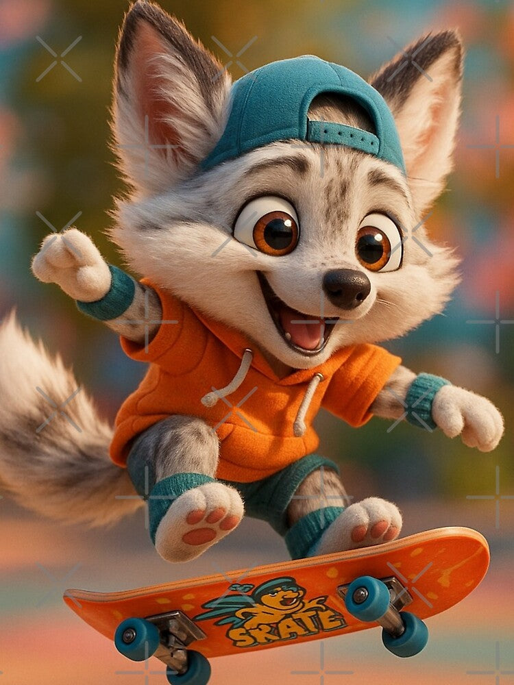 Skater Marble Fox by Sillytoe T-Shirts, Hoodie, Sweatshirt | BlankRebels.com (Image 2)