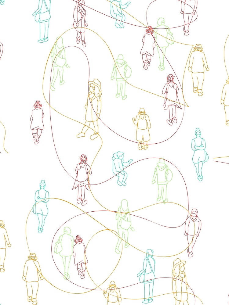 doodle people around the city (white) by joysdart T-Shirts, Hoodie, Sweatshirt | BlankRebels.com (Image 2)