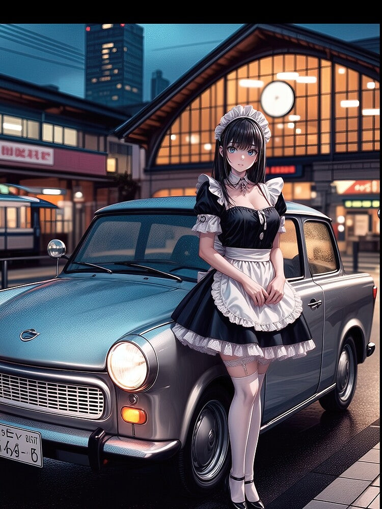 Manga maid female in the city - Manga digital art by TheArtistOf2022 T-Shirts, Hoodie, Sweatshirt | BlankRebels.com (Image 2)