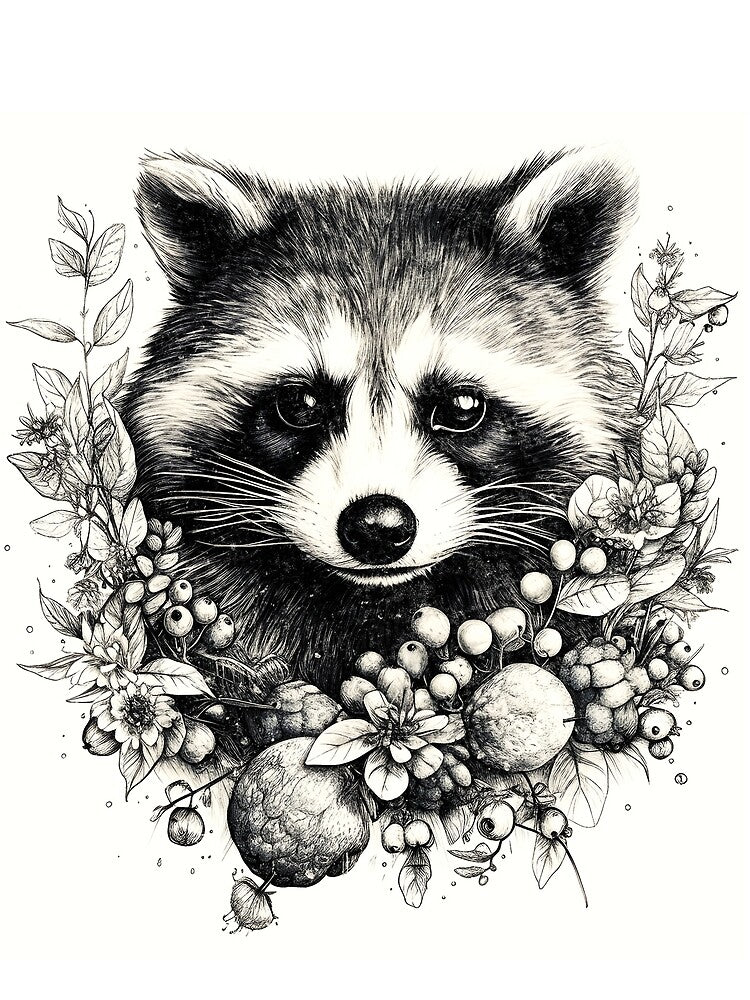 Cute racoon pencil sketch by KlaudiDesignArt T-Shirts, Hoodie, Sweatshirt | BlankRebels.com (Image 2)