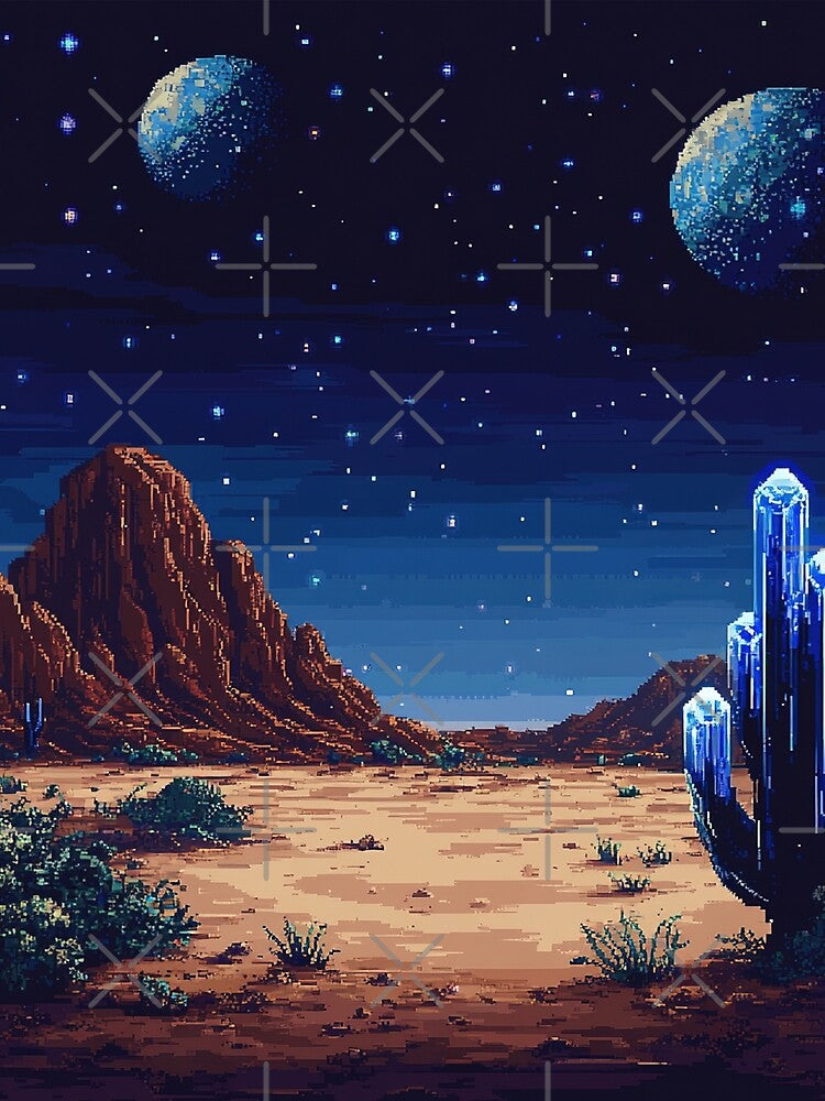 Crimson Planet Pixel View by RetroPixelCraft T-Shirts, Hoodie, Sweatshirt | BlankRebels.com (Image 2)