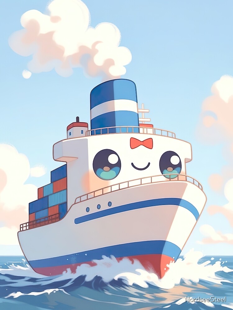 Kawaii Cruise Ship – Cute Smiling Ocean Liner by NordseeSteel