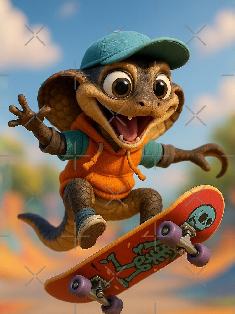 Skater Mozambique Spitting Cobra by Sillytoe T-Shirts, Hoodie, Sweatshirt | BlankRebels.com (Image 2)