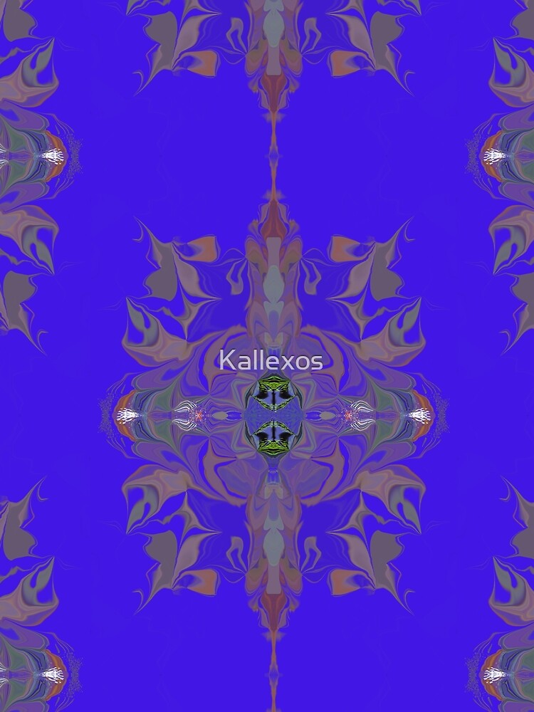 Kallexos-Design- It's Blue 3 - Hippie Fantasy Design with a slight holo effect by Kallexos T-Shirts, Hoodie,... (Image 2)