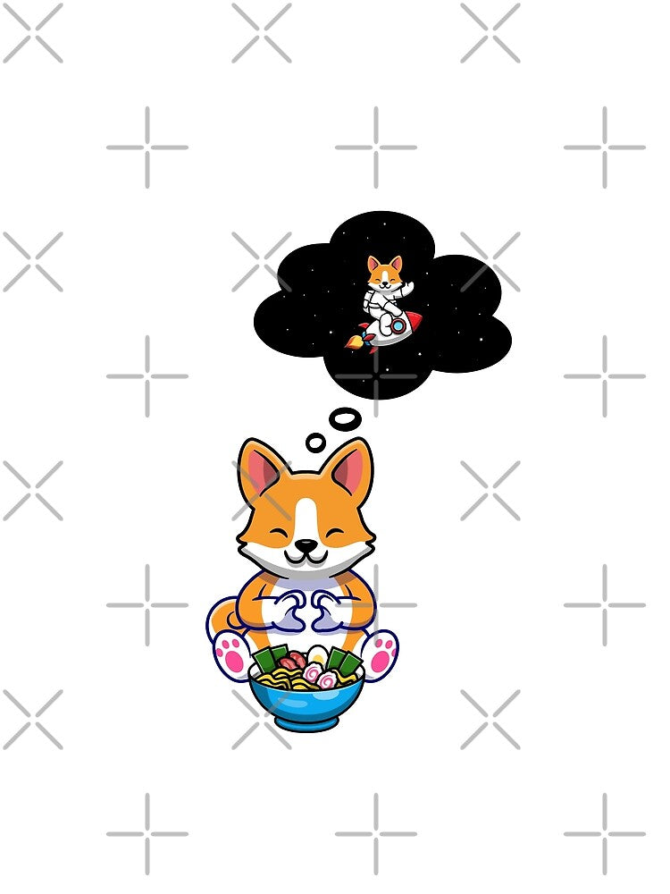 Corgi Space Dreams When Eating RAMEN ! by SparrowLag T-Shirts, Hoodie, Sweatshirt | BlankRebels.com (Image 2)