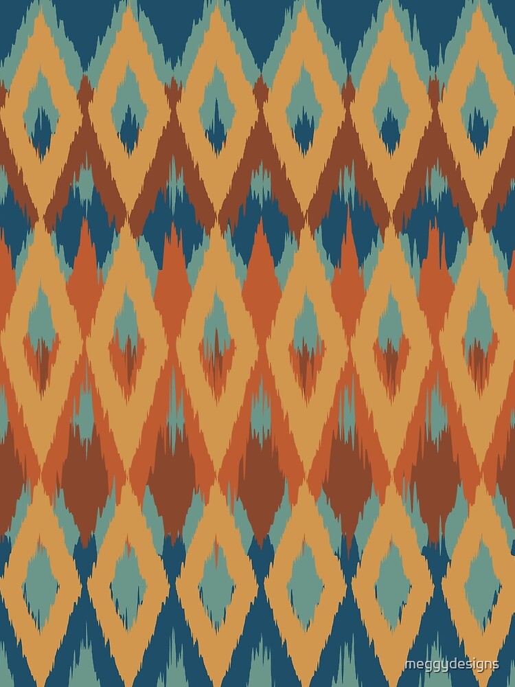 Boho Ikat Pattern Teal Orange Red Blue Mustard Yellow T-Shirts, Hoodie, Sweatshirt