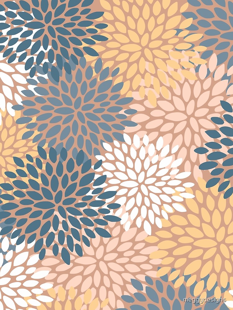 Floral Pattern, Spring, Blush, Teal and Yellow by meggydesigns T-Shirts, Hoodie, Sweatshirt | BlankRebels.com (Image 2)