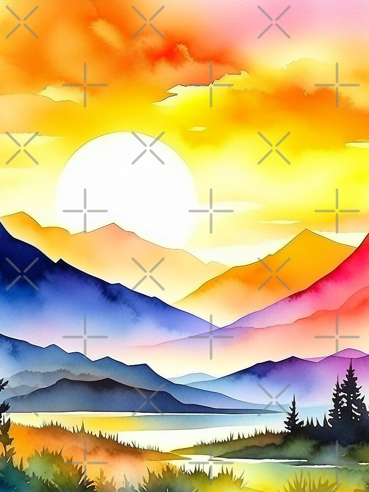Watercolor Sunset by Odetee T-Shirts, Hoodie, Sweatshirt | BlankRebels.com (Image 2)