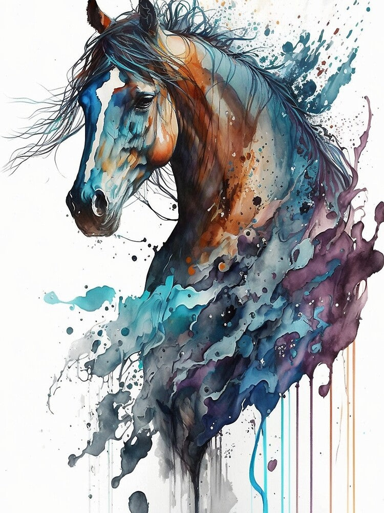 Watercolors animals - The horse 2 by AB9-Designs T-Shirts, Hoodie, Sweatshirt | BlankRebels.com (Image 2)