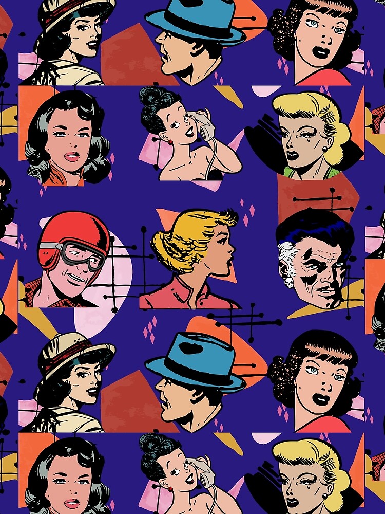 Colorful Retro Pattern With People by Taleahsdesigns T-Shirts, Hoodie, Sweatshirt | BlankRebels.com (Image 2)