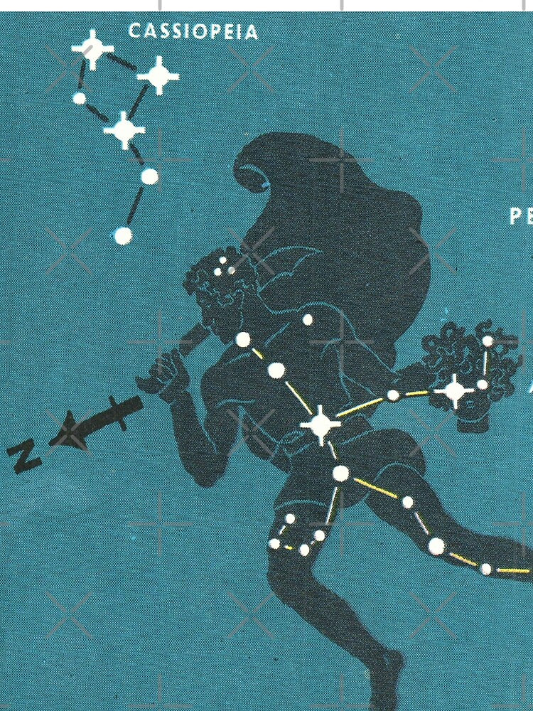 Perseus Constellation - Vintage Retro Star Map by elevens T-Shirts, Hoodie, Sweatshirt | BlankRebels.com (Image 2)